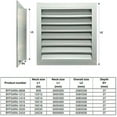 thumbnail image 3 of Grille d'Aération Extérieure Anodisée 8 Pouces x 8 Pouces à Lames Fixes pour CVC, Grille en Aluminium pour Murs et Espace Rampant avec Treillis en Acier Résistant aux Intempéries, 3 of 5