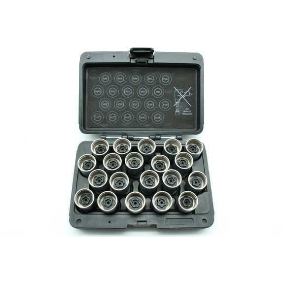 TEMO 20pc Anti-Theft Wheel Lug Nut Removal Socket Key for Volve Set B