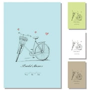Briday Bridal Shower Save the Date Cards - Bicycle Design