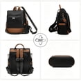 thumbnail image 6 of Sunyuer Women Anti Theft Backpack Purse, Color Block Fashion Ladies Backpack, Lightweight Casual Travel Daypack, Convertible Crossbody Shoulder Handbag with Bow Decor for Shopping Work Trip, 6 of 8