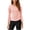 Pink, variant on Paiwinds Women's Round Neck 3/4 Sleeve Loose Fit Nylon Spandex Polyester Solid Color Casual Work Top 2026 Fashion Trendy Lightweight Breathable Comfortable Everyday Versatile