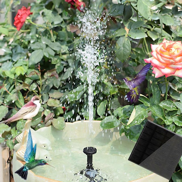 Solar Fountains Bird Feeder Suitable For Courtyard Decoration Solar Fountains Pond Swimming Pool Fountains FLYE2235_Perfect Gift