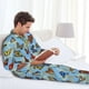thumbnail image 5 of Balery Multicolored Butterflies Pijama para Hombre de Dos Piezas con Manga Larga, Conjunto de Dormir y Descanso Suave con Bolsillos-Medium, 5 of 6