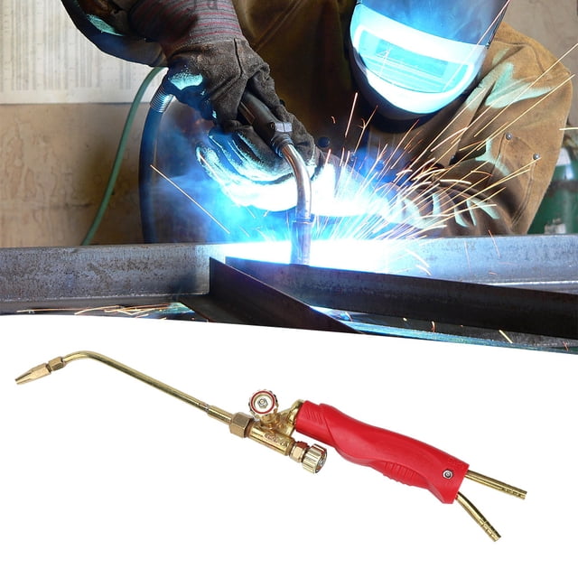 Qiilu Oxygen Welding Torch,Injection-type Welding Torch,H01-2 Mini Gas Welding Torch Brass Injection-type Oxygen Welding Cutting Torch 30cm