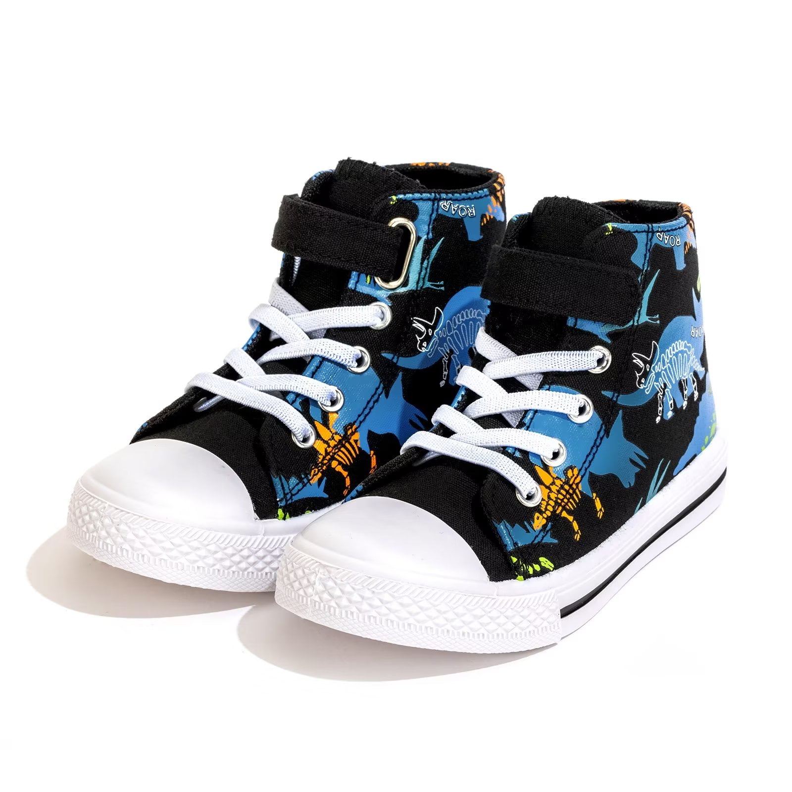 EUXTERPA Kids High Top Sneakers Toddler Canvas Shoes Boys and Girls