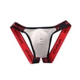 thumbnail image 2 of Men's Brief Underwear Sexy Jockstrap Leggings Underpants Funny Hollow Lingerie Cotton Breathable U-convex Pouch, L, 2 of 3