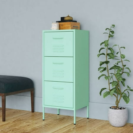 vidaXL Steel Freestanding Storage Cabinet with Drawers for Office