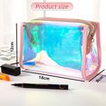 thumbnail image 2 of Holographic Makeup Bag Iridescent Cosmetic Toiletry Bag Pouch Waterproof Portable Skinny Glitter Pencil Case Travel Handbag for Makeup Tools Organize, 2 of 5