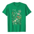 thumbnail image 4 of Cute Summer Floral Printed Shirts for Women Crewneck Short Sleeve Tee Loose Fit Casual Tshirt Holiday Travel Clothes Green Womens Tops, 4 of 4