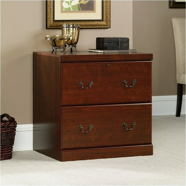 pic Cherry Lateral File Cabinet Wood pemberly row traditional wood 2 drawer lateral file cabinet in classic cherry