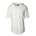 thumbnail image 3 of Nnhblu Men Polyester Short Sleeve Hooded Drawstring Comfort Colors Tshirt Men White XL, 3 of 6