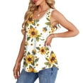 thumbnail image 4 of Odbmxy Women's Tank Tops Summer Sleeveless Plus Size Womens Tops Beach Loose Leisure Fancy Floral Tops,M, 4 of 7