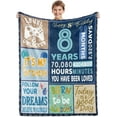 thumbnail image 1 of LHSHID 13th Birthday Gifts for Boys Blue Happy 13th Birthday Blanket 13 Year Old Boy Girls Gift Ideas 13th Birthday Decorations Gift Throw Blanket for Teen Son Grandson Nephew 60x80in, 1 of 6
