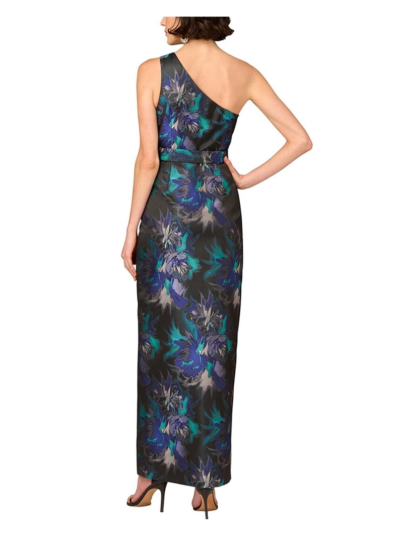 aidan mattox maxi dress $330 Aidan by Aidan Mattox Women Blue Organza Tiered Cutout Maxi Dress Size  6