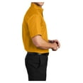 thumbnail image 3 of Mens Short Sleeve Easy Care Cotton/Polyester Shirt Athletic Gold/ Light Stone X-Small, 3 of 6
