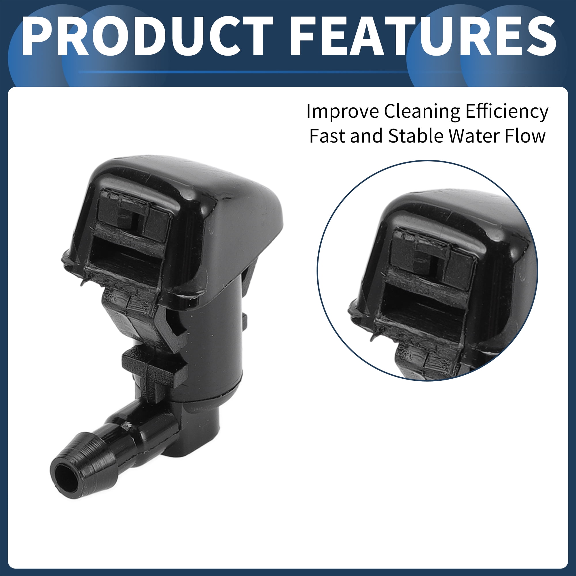 Unique Bargains Windshield Washer Nozzle Kit for Ford Edge 2011-2015