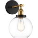 thumbnail image 1 of Aplique de pared industrial de estilo vintage con pantalla de vidrio transparente y brazo ajustable para un diseño elegante, mejore su espacio con una estructura de metal de alta calidad, 1 of 7