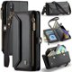 thumbnail image 1 of Bandolera para iPhone X XS Cartera【Bloqueo RFID】con Ranura para Billetes con Cremallera y 7 Tarjeteros, Correa Magnética para Hombro y Muñeca de Cuero PU Suave para iPhone X XS Cartera para Mujer, 1 of 9