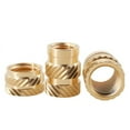 thumbnail image 4 of M2 M3 M4 M5 M6 M8 Brass Heat Insert Nut Double Twill Knurled Hot Melt Injection Embed Thread Inserts Nuts For 3d Printer Plastic, 4 of 6