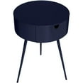thumbnail image 3 of Pemberly Row Contemporary Transitional Navy Metal Nightstand, 3 of 6