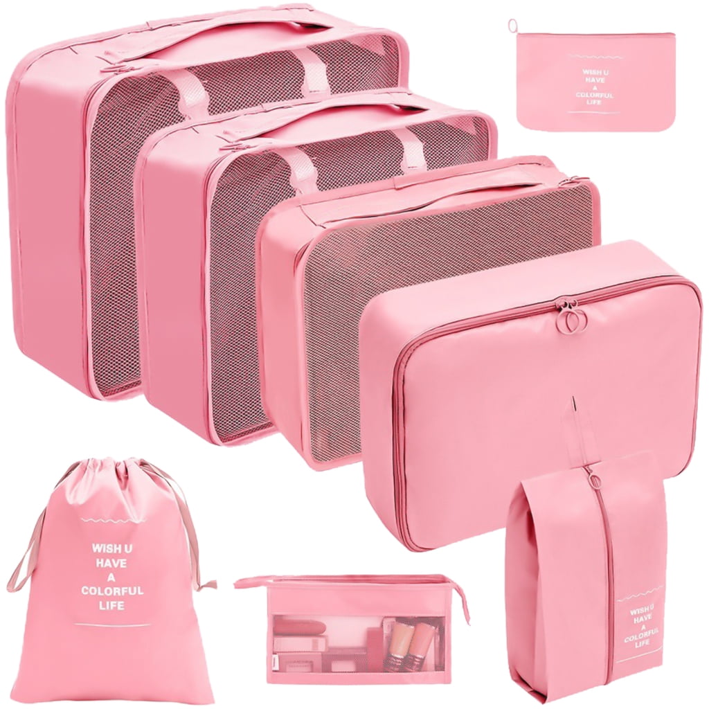 8x/Set Tavel Packing Cubes Suitcase Organiser Small Travel Organiser Luggage Organiser Packing Organisers