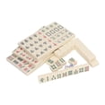 thumbnail image 1 of Small Traditional Mahjong, Clear Pattern Small Mahjong Toy Melamine Light Portable with Storage Bag for Home Pink,Blue,Green,Ivory, 1 of 7