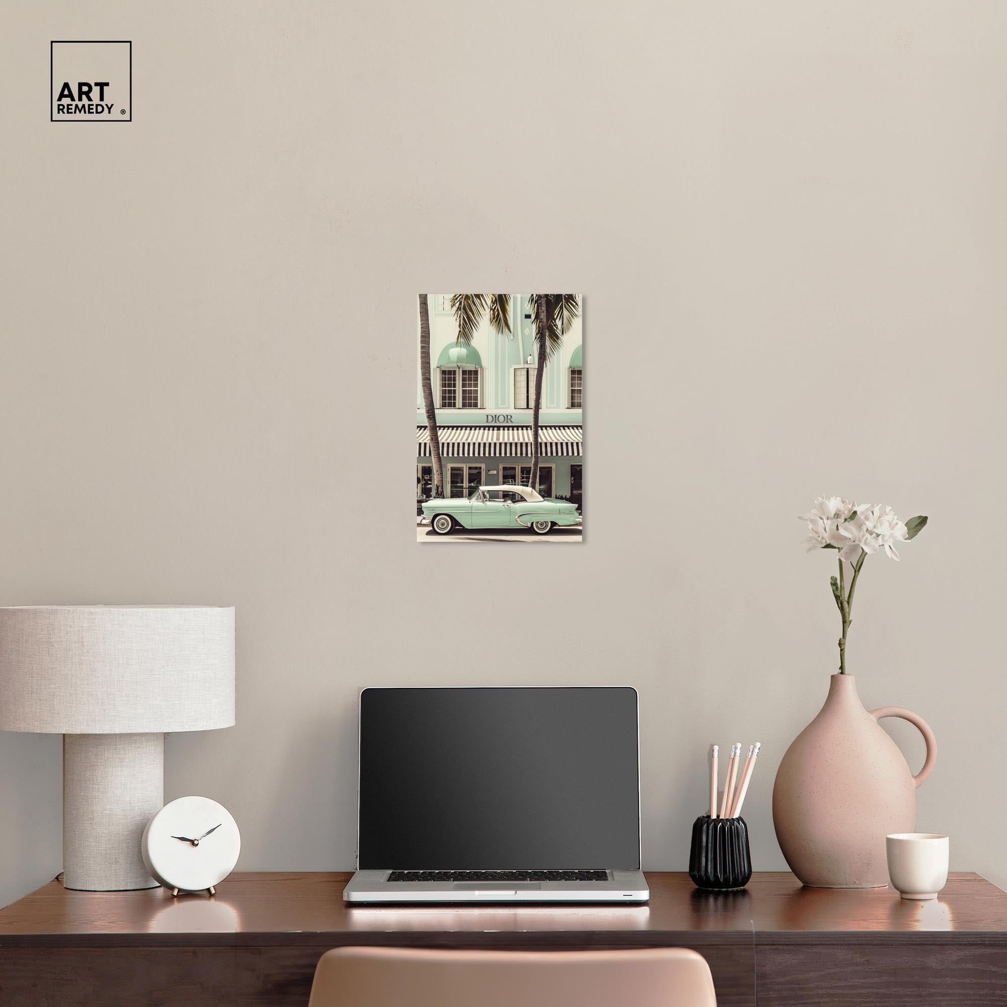 Art Remedy Retro Travel Photos Canvas, 10" x 15", Gallery Wrapped, Vintage Mint Green Cruise