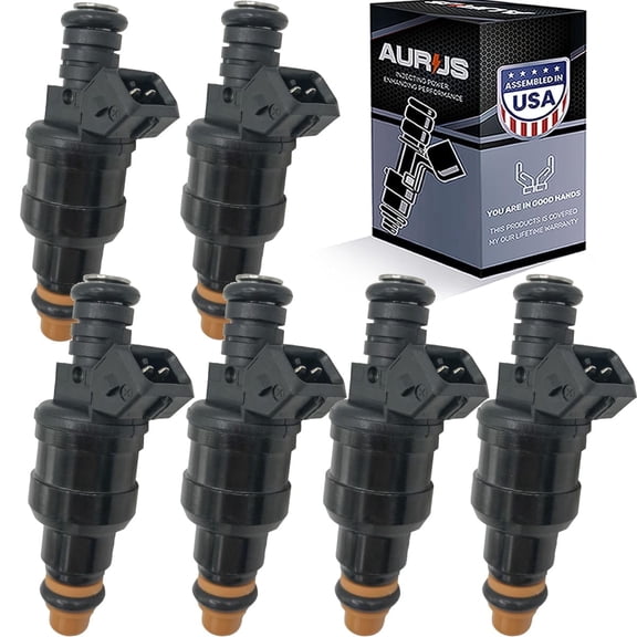 AURUS Set of 6 OEM Fuel Injectors 0280150766 for 1990–1992 Ford Ranger, 1990–1995 Aerostar, 1991–1992 Explorer, Mazda Navajo & B4000 4.0L V6