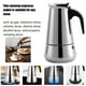 thumbnail image 3 of ¡Liquidación! Cafetera de acero inoxidable TRIEIY con botella de vidrio para estufa, para cocina de inducción, vitrocerámica eléctrica, 9 tazas, color gris., 3 of 8