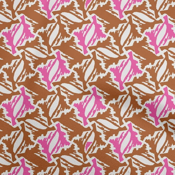 oneOone Cotton Silk Brown Fabric Abstracts Craft Projects Decor Fabric Printed By The Yard 42 Inch Wide