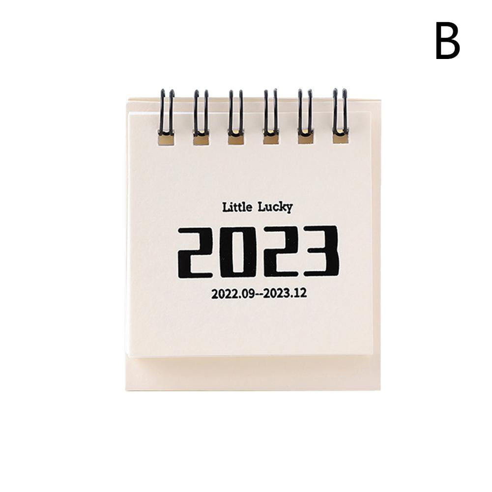Mini Desk Calendar 2023 Portable Standing Flip Small Desktop Calendar Mini Desk Calendar 2023 Portable Standing Flip Small Desktop Calendar