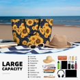 thumbnail image 5 of Honeii Navy Blue Plaid Sunflower for Tote Bag with Adjustable Strap,Beach Bag, Waterproof Sandproof Beach Tote Bag, Large Capacity Foldable Beach Bags, 5 of 7