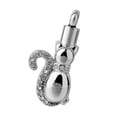 thumbnail image 2 of Colgante de cremación Zulema soporte de perfume de Ceniza de gato de imitación de cristal de acero inoxidable 316L, 2 of 6