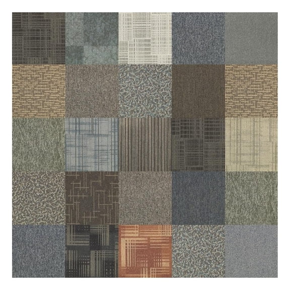Assorted Carpet Tile 24"x24" 96sqft 24 Tiles