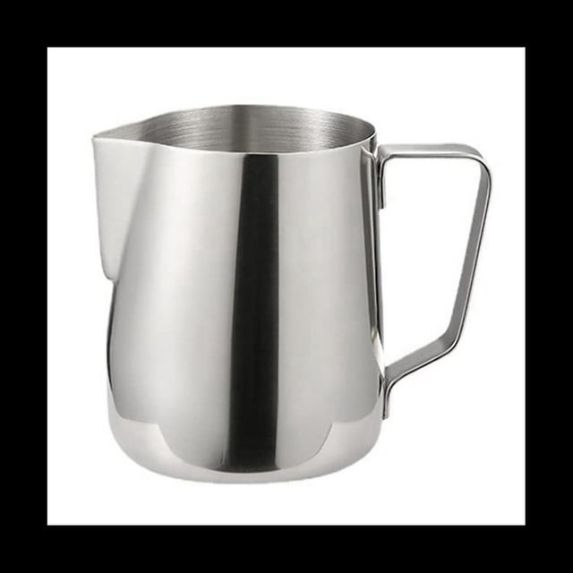 Jarra de Leche, de Leche de Acero Inoxidable 304, Jarra para Espumar Leche, Jarra de Leche para Hacer Café con Leche, Capuchino, 350 Ml