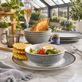 Rustic Dinnerware Set, 12-Piece Unbreakable Lightweight Tableware for ...