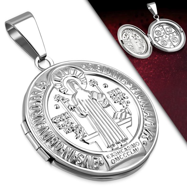 My Daily Styles Stainless Steel St. Benedict Medal Cross Christian