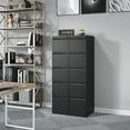 thumbnail image 2 of 5 Drawer File Cabinet with Lock, Metal Vertical Filing Cabinet for Home Office, 64" Tall Narrow Locking Steel File Cabinets with Drawers, Storage for Legal/Letter/A4/F4, Easy Assemble (Black), 2 of 6