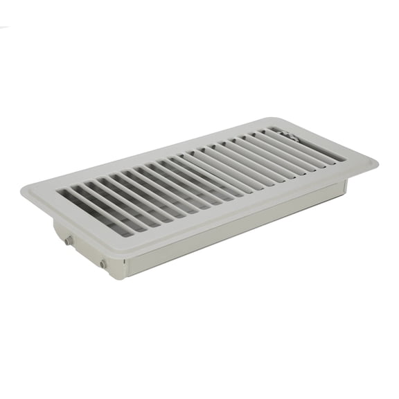 BREEZHOU 4" x 10" Floor Register Heavy Duty Steel Floor Air Vent Cover with Adjustable Airflow for Home Floor 1 Pack