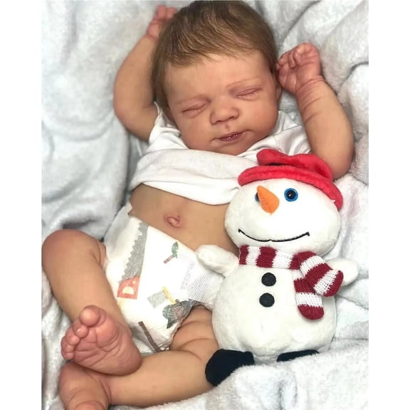 48CM Pascale Newborn Reborn Doll - Realistic full-body 3D skin with soft touch, multi-layer painting, and visible veins