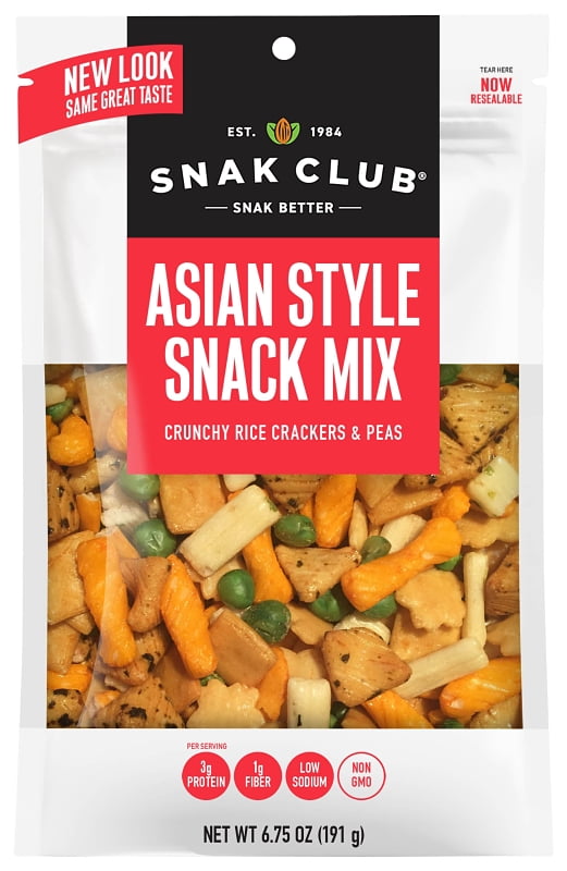 Snak Club Oriental Party Mix, Asian Style Rice Crackers, oz,