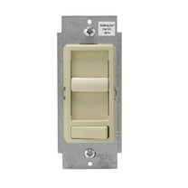 Leviton 6674-P0I 6 Pack Decora SureSlide Slide CFL LED dimmer, Ivory