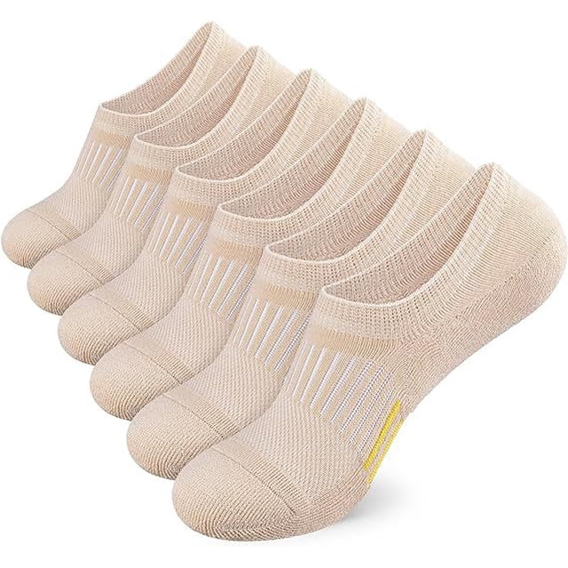 Xiao Hua 5 pares de calcetines invisibles para hombre, antideslizantes, de silicona, con absorción de humedad, de corte bajo, informales e invisibles.