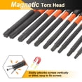 thumbnail image 4 of Uxcell 6pcs T10-T40 Torx Head Screwdriver Bit Set 2" Long 1/4" Hex Shank Screw Drivers, 4 of 7