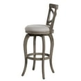 thumbnail image 3 of Home Square 2 Piece Fabric Upholstered X-Back Swivel Counter Stool Set in Gray, 3 of 10