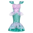 thumbnail image 1 of DISNEY-disfraz de la Sirenita Ariel para niños y niñas, vestido de fiesta de cumpleaños, ropa de Halloween Fivean unisex, 1 of 2