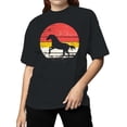 thumbnail image 2 of Retro Sunset Running Horse Women's T-shirt, 2 of 3