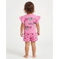 thumbnail image 5 of Disney Minnie Mouse Outfit for Girls, 2 Piece Ruffle T-Shirt and Shorts Set, Toddler & Little Kids Clothes (Pink, 4T), 5 of 5