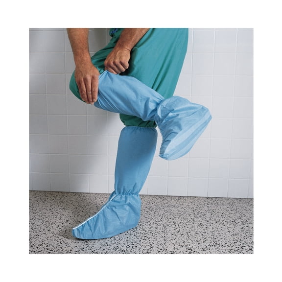 Halyard Blue Boot Cover One Size Nonskid Sole 69571 150 Ct