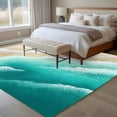 thumbnail image 4 of Large Area Rugs for Living Room Bedroom, Ombre Turquoise Ocean 8'x10' Rug Washable Carpet Runner Indoor Outdoor, Gradient Coastal Beach Waves Summer Non Slip Floor Mats Rug for Kitchen, Patio, 4 of 8